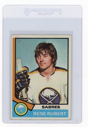 1974 Topps Rene Robert Hockey Card