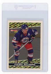 1993 Topps Teemu Selanne Premier Black Gold Hockey Card