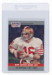 1990 Pro Set Joe Montana Super Bowl MVPs Football Card