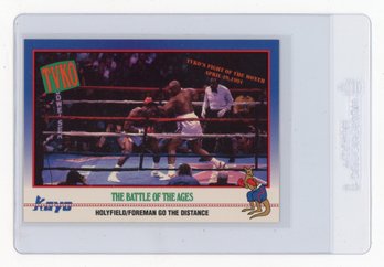 1991 Kayo Evander Holyfield George Foreman The Battle Of The Ages Boxing Card