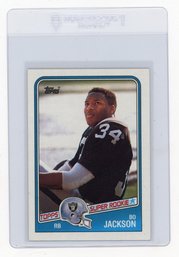 Bo Jackson Rookie Card 1988 Topps Super Rookie Football Card