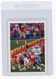 1991 Upper Deck Joe Montana Jerry Rice Aerial Threats Football Card