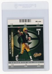 2004 Fleer Authentix Brett Favre Football Card
