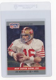 1990 Pro Set Joe Montana Super Bowl MVPs Football Card