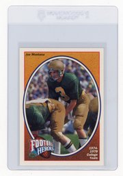 1991 Upper Deck Joe Montana Football Heroes Football Card