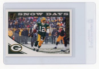 2018 Panini Donruss Aaron Rodgers Snow Days Football Card