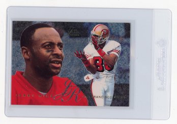 1995 Fleer Flair Preview Jerry Rice Football Card