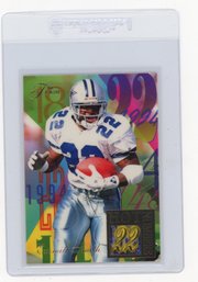 1994 Fleer Flair Emmitt Smith Hot Numbers Football Card