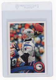 2011 Topps Tom Brady Record Breaker Checklist Football Card