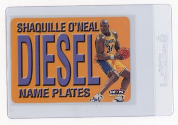 1999 Fleer Skybox NBA Hoops Shaquille O'Neal Name Plates Basketball Card