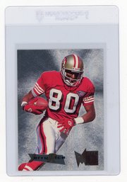 1995 Fleer Metal Jerry Rice Silver Flasher Football Card