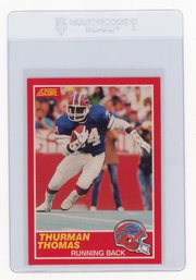 Thurman Thomas Rookie Card 1989 Score Football Card