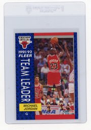 1991 Fleer Michael Jordan Team Leader Basketball Card