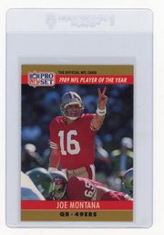 1990 Pro Set Joe Montana Player Of The Year Football Card