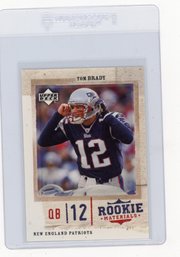 2005 Upper Deck Rookie Materials Tom Brady Football Card