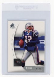 2005 Upper Deck SP Authentic Tom Brady Football Card