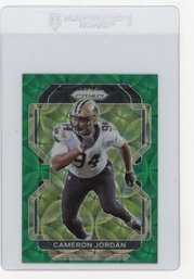 2021 Panini Prizm Cameron Jordan Green Scope Prizm Refractor Football Card #'d To 75
