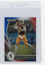 2021 Panini Prizm Draft Picks Josh Allen Red White & Blue Prizm Refractor Football Card