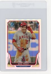 2014 Bowman Chrome Mike Trout Refractor Baseball Card #'d To 500
