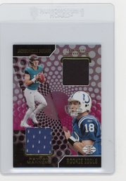 Trevor Lawrence Rookie Card 2021 Panini Illusions Peyton Manning Rookie Idols Dual Jersey Patch Football Card