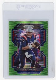 Mac Jones Rookie Card 2021 Panini Prizm Neon Green Pulsar Prizm Refractor Football Card