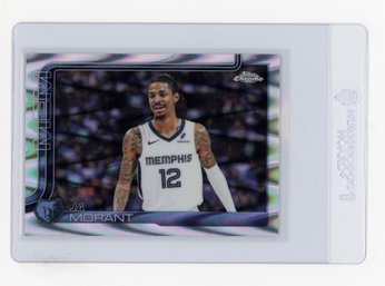 2025 Topps Chrome Ja Morant RayWave Refractor Basketball Card