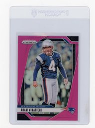 2024 Panini Prizm Adam Vinatieri Pink Prizm Refractor Football Card