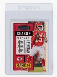 2020 Panini Contenders Patrick Mahomes II Football Card