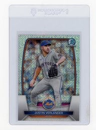 2023 Bowman Mega Box Justin Verlander Chrome Refractor Baseball Card