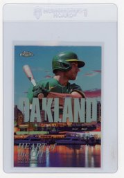 2022 Topps Chrome Matt Olson Heart Of The City Refractor Baseball Card