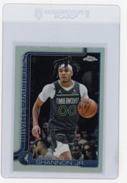 2025 Topps Chrome Terrance Shannon Jr. Refractor Basketball Card