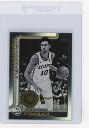 2025 Topps Zaccharie Risacher Blackout Basketball Card