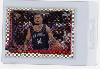 Micah Peavy Rookie Card 2025 Topps Chrome XFractor Refractor Basketball Card