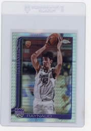 Maxime Raynaud Rookie Card 2025 Topps Chrome Prism Refractor Basketball Card