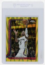 2025 Topps Chrome Dejounte Murray Yellow RayWave Refractor Basketball Card #'d To 275