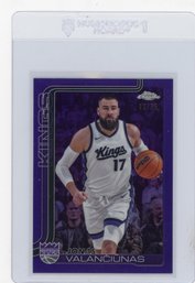 2025 Topps Chrome Jonas Valanciunas Purple Refractor Basketball Card #'d To 75