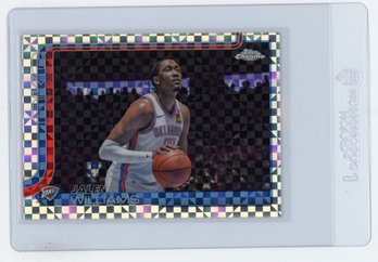 2025 Topps Chrome Jalen Williams XFractor Refractor Basketball Card
