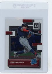 Jarren Duran Rookie Card 2022 Panini Donruss Optic Rated Rookie Baseball Card