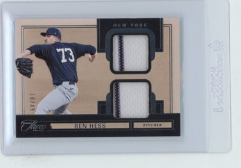 Ben Hess Rookie Card 2024 Panini Three And Two Prospect Dual Jersey Patch Baseball Card #'d To 49