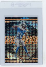 2025 Panini Mosaic Calvin Johnson Touchdown Masters Mosaic Prizm Refractor Football Card