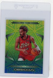 2024 Panini Obsidian Trae Young Electric Etch Caldera Flood Basketball Card