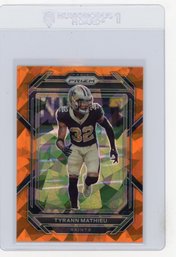 2022 Panini Prizm Tyrann Mathieu Orange Ice Prizm Refractor Football Card