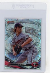 Joe Ryan Rookie Card 2022 Bowman's Best Mini-Diamond Refractor Baseball Card #'d To 299