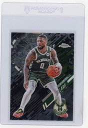 2025 Topps Chrome Damian Lillard Go Time Basketball Card