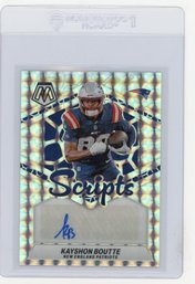 2024 Panini Mosaic Kayshon Boutte Scripts Mosaic Prizm Refractor Autograph Football Card