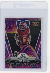 2025 Panini Mosaic Jayden Daniels Visionary Silver Prizm Refractor SSP Case Hit Football Card