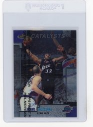 1999 Topps Finest Karl Malone Catalysts Basketball Card With Coating