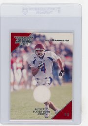 Alex Bannister Rookie Card 2001 Topps Debut Player Used Jersey Football Card #'d To 999