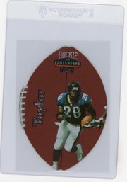 Fred Taylor Rookie Card 1998 Playoff Contenders Leather Die Cut Football Card