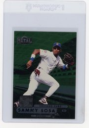1998 Fleer Skybox Metal Universe Sammy Sosa Baseball Card